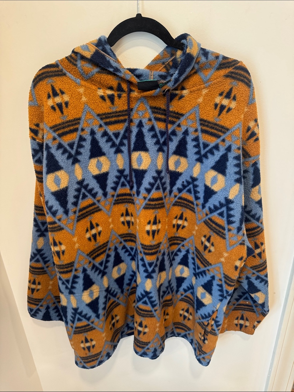 INSANE 90s Vintage Santana Southwest Fleece Hoodie | Aztec Print Retro- Large